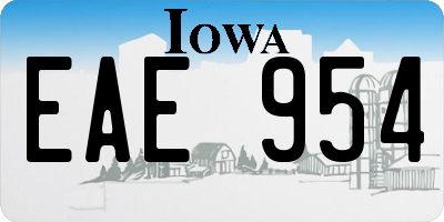 IA license plate EAE954