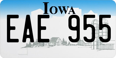 IA license plate EAE955