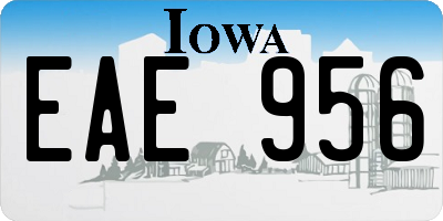 IA license plate EAE956