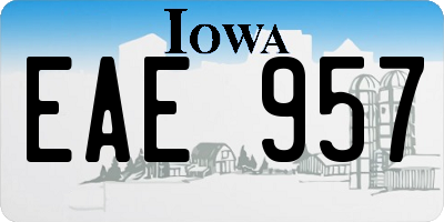 IA license plate EAE957