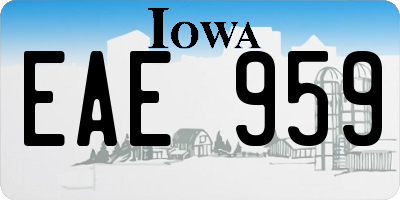 IA license plate EAE959