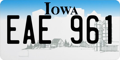 IA license plate EAE961