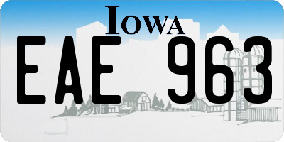 IA license plate EAE963