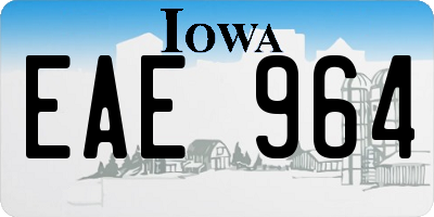 IA license plate EAE964