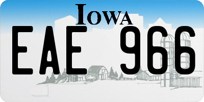 IA license plate EAE966