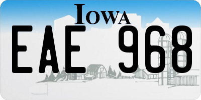 IA license plate EAE968