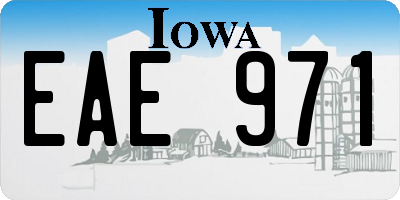 IA license plate EAE971