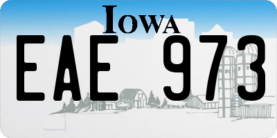 IA license plate EAE973