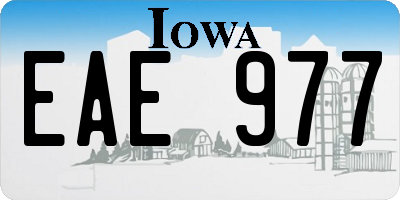 IA license plate EAE977