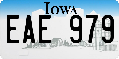 IA license plate EAE979