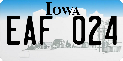 IA license plate EAF024