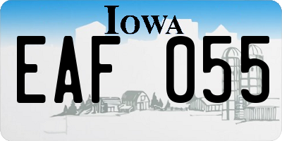 IA license plate EAF055