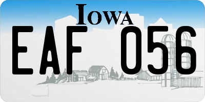 IA license plate EAF056