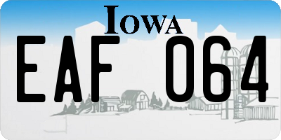 IA license plate EAF064