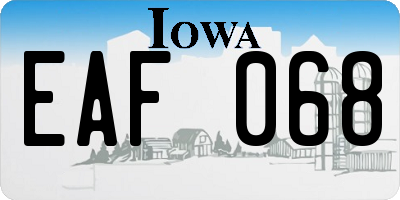 IA license plate EAF068