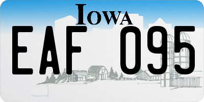 IA license plate EAF095