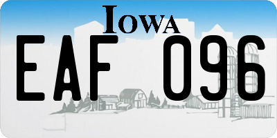 IA license plate EAF096