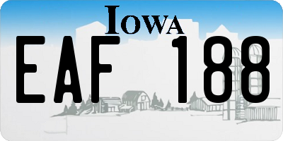 IA license plate EAF188