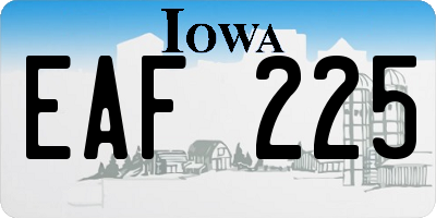 IA license plate EAF225