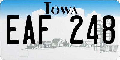 IA license plate EAF248