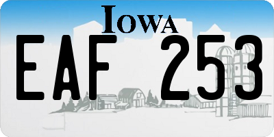 IA license plate EAF253