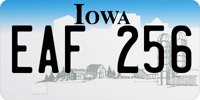 IA license plate EAF256