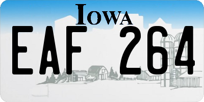 IA license plate EAF264