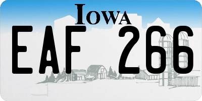 IA license plate EAF266