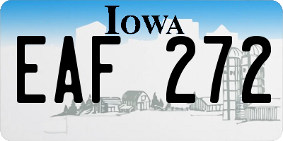 IA license plate EAF272