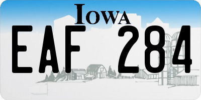 IA license plate EAF284