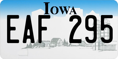 IA license plate EAF295