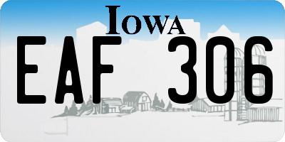 IA license plate EAF306