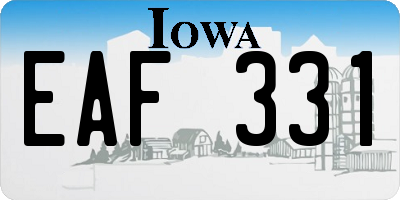 IA license plate EAF331