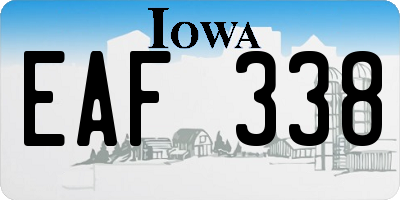 IA license plate EAF338