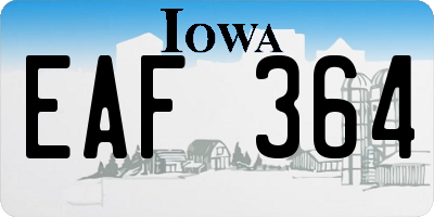 IA license plate EAF364