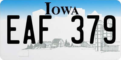 IA license plate EAF379