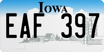 IA license plate EAF397