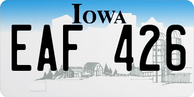 IA license plate EAF426