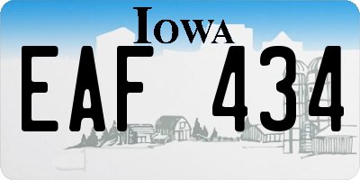 IA license plate EAF434