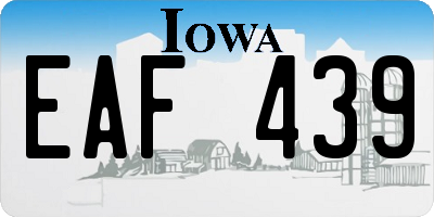 IA license plate EAF439