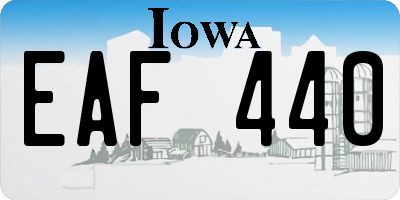 IA license plate EAF440