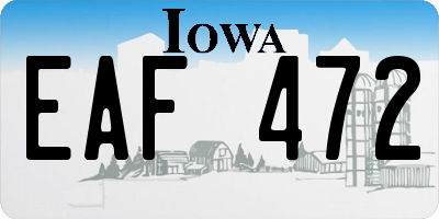 IA license plate EAF472