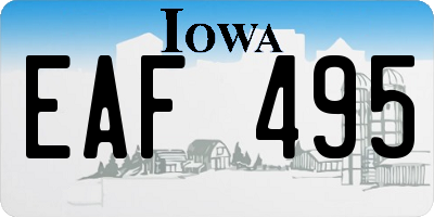 IA license plate EAF495