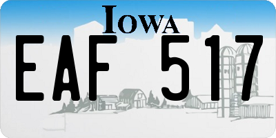 IA license plate EAF517