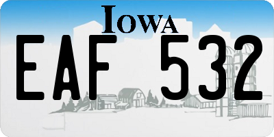 IA license plate EAF532