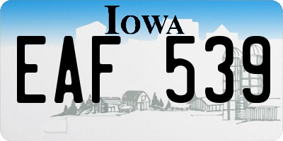 IA license plate EAF539