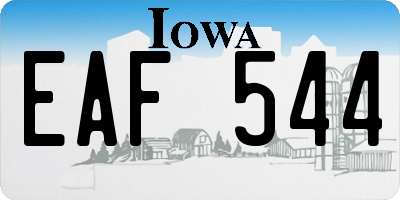 IA license plate EAF544