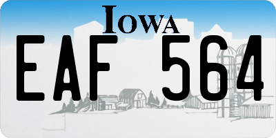 IA license plate EAF564