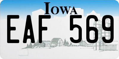 IA license plate EAF569