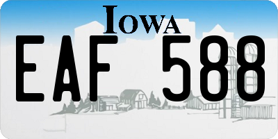 IA license plate EAF588